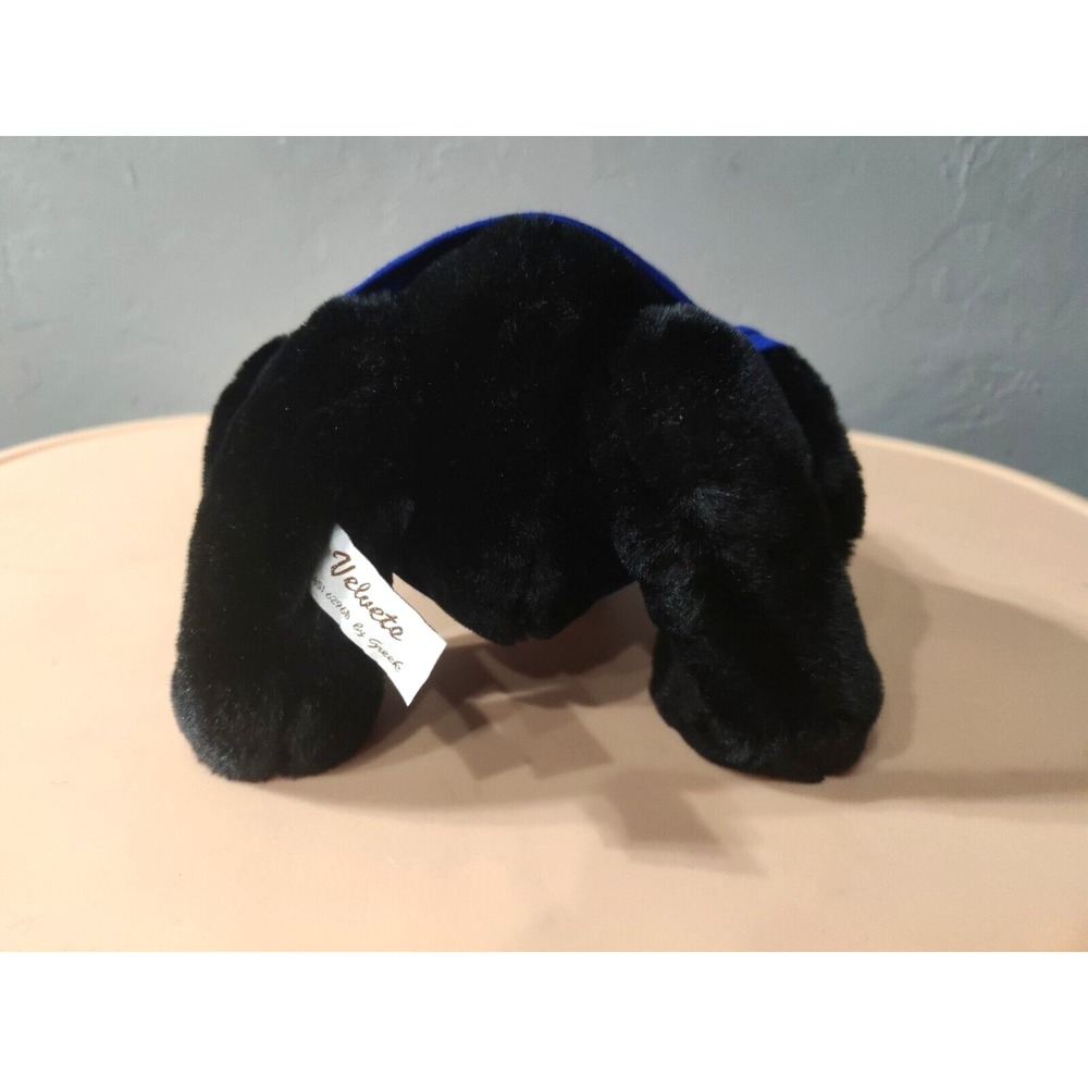 Velvets by Greek Jet Black Brown Nose‎ Plush Teddy Bear 670402 Very Soft - Picture 8 of 9